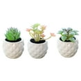 thumbnail image 1 of 3pcs simulation succulent potted plant creative decoration pineapple ceramic bonsai interior decoration artificial green plants - type:style4;, 1 of 5