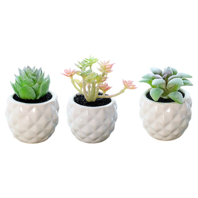 uds simulación de planta suculenta en maceta decoración creativa piña cerámica bonsái decoración interior plantas verdes artificiales