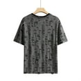 thumbnail image 3 of Hiiyo T-Shirt Déchiré pour Hommes à Manches Courtes Col Rond, Gris, 3 of 3