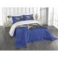 thumbnail image 3 of Ambesonne Turtle Quilted Bedspread Set 3 Pcs, Sea Animal Swimming, King Size, Blue Yellow, 3 of 5