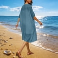 thumbnail image 4 of Women's Swimsuit Coverups Lightweight Open Front Knit Cover-Up with Loose and Breathable Fabric Chiffon Cardigans, 4 of 9