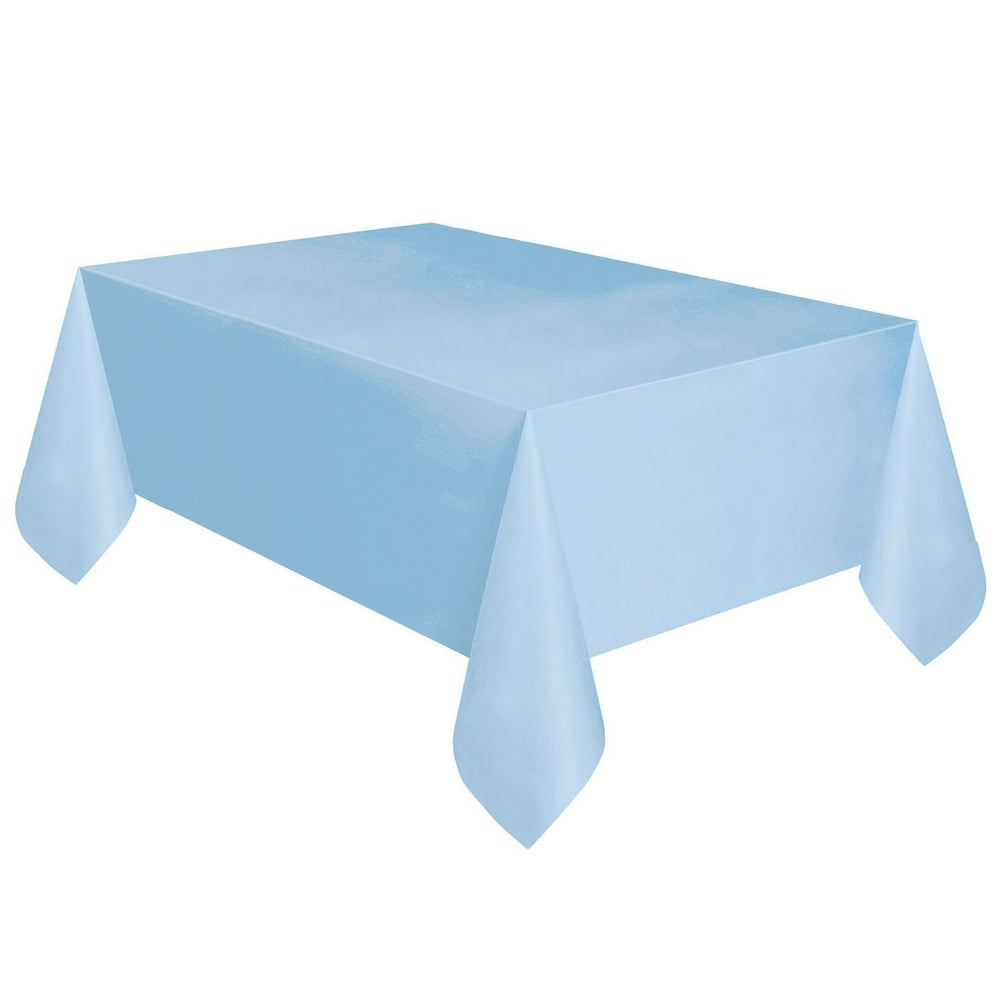 Way To Celebrate Plastic Party Tablecloth, 108in x 54in, Light Blue, 1ct