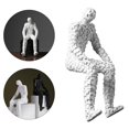 thumbnail image 1 of Mosaico Escultura Creativa Resina Figurilla jes s Artesanías Adornos Estatuas pixeladas Decoración para hogar Coleccion White Sit BLESIY Figura pensador abstracto, 1 of 8