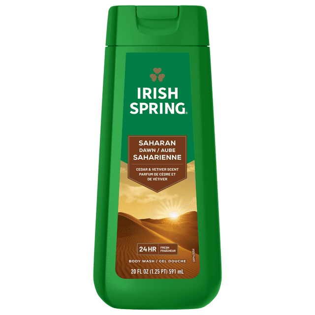 Irish Spring Saharan Dawn Gel Douche Hydratant pour Hommes, bouteille de 591 mL