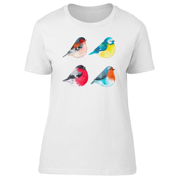 Beautiful Furry Birds, Cute Tee Women's -Image by Shutterstock