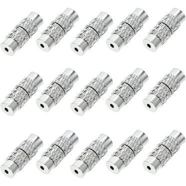 Jewelry Making Screw Clasps Barrel Clasps: 30pcs Brass Twist Clasps Screw Connector Fastener Clasps Cord End Caps Jewelry End Tips for Bracelet Necklace Making