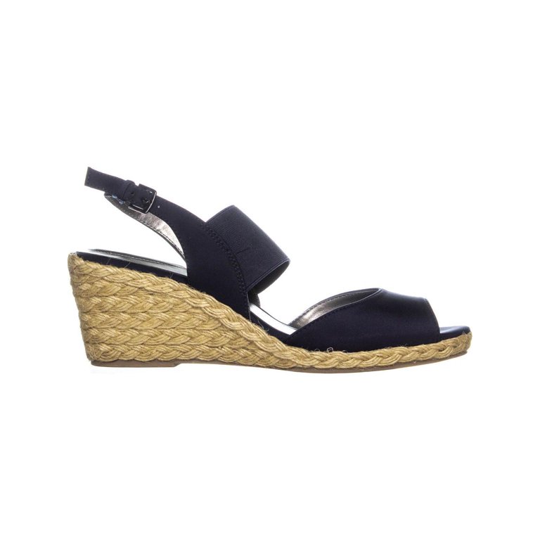 Womens Bandolino Himeka Espadrilles Wedge Sandals Navy Navy Walmart