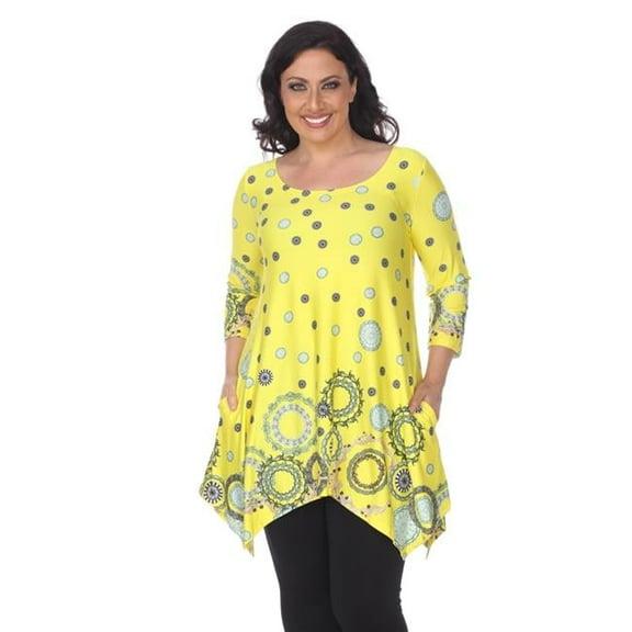 PS1301-28-4XL Plus Size Erie Tunic Yellow, 4XL
