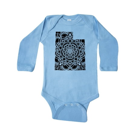 

Inktastic Utah Silhouette Mandala Gift Baby Boy or Baby Girl Long Sleeve Bodysuit