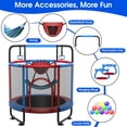 thumbnail image 7 of Cochan Trampoline for Kids 5FT 600LBS Toddler Trampoline with Enclosure Net and Handlebar, Mini Small Kids Trampoline for Age 1-6, Birthday Gift for Kids, 7 of 7