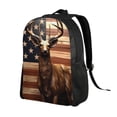 thumbnail image 2 of Haiem Deer American Flag Vintage Backpack - Stylish and Durable 15-inch Laptop Backpack with Waterproof Oxford Fabric, 2 of 8