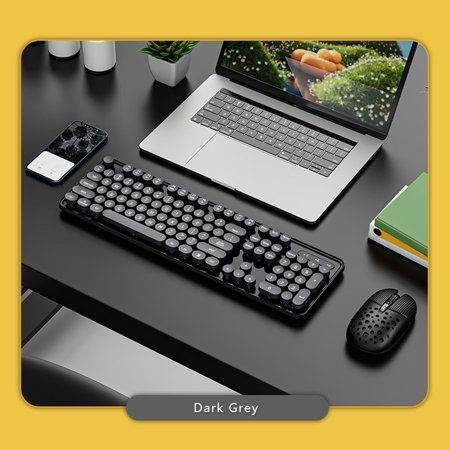 Colorful Wireless Keyboard Mouse 104 Key Keyboard Comfortable Design 2.4G Connection Easy Setup