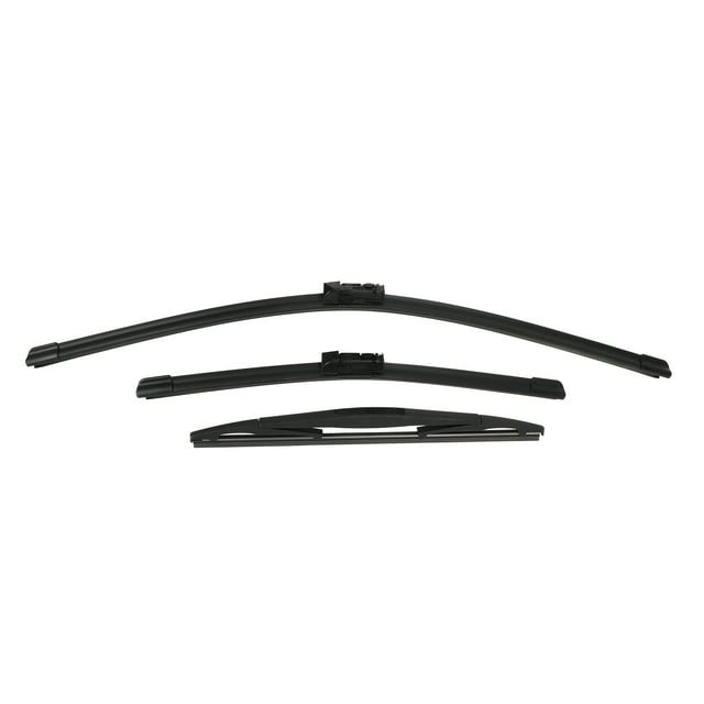 Conjunto de limpiaparabrisas delantero y trasero de 3 piezas de 26" 16" 12" que se adapta a Subaru XV con bloqueo superior negro