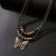 thumbnail image 3 of Stacked Artificial Leather Rope Beaded Necklace Men Vintage Layered Tribal Arrow Pendant Necklace For Men Jewelry Collar Hombre, 3 of 9