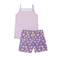 thumbnail image 4 of Cethrio Girls Outfit Sets 2 Piece, Casual Cute Sleeveless Kids Summer Clothing Sets Purple Size 10, 4 of 6