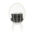 thumbnail image 3 of Wicker Patio Lounge Chair with Angled Metal Legs White, 3 of 6