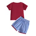 thumbnail image 4 of UYYX Toddler Boy Outfits 2T Boy Clothes Boy Girls Toddler Summer Outfit T-Shirt Toddler Boy Summer Clothes Short Set, 4 of 9