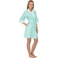 thumbnail image 3 of Ezi Women's 'Stacy' Gingham Cotton-rich Short House Robe, 3 of 5