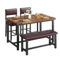 thumbnail image 2 of Kojooin Dining Table Set for 4, 4-Piece Kitchen Table and Chairs with Upholstered Bench for Apartment Dining, 2 of 8