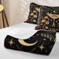 thumbnail image 4 of Homewish Boho Moth Twin Quilt Set, Hippie Flower Mushroom Twin Coverlet Set, 2 Pieces 1 Bedspread and 1 Pillowcase, 4 of 7