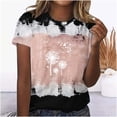 thumbnail image 2 of Alllist Womens Tops Black Crew Neck Graphic Short Sleeve T-Shirts Dress Blouses for Women, 2 of 5