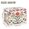 thumbnail image 5 of Yayeee Collapsible Cube Storage Bin with Lid Fabric Closet Decorative Basket with Handles, Beige Red Floral, 5 of 7