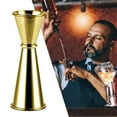 thumbnail image 4 of Copa de cóctel de material acero inoxidable Copa de cóctel con Mezclador de vertido Barware Mezclador de bebidas de doble cabeza para Martini Oro 1 2 BLESIY batidor de coctéles, 4 of 8
