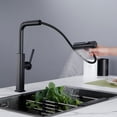 thumbnail image 2 of Single Hole Pull Down Kitchen Faucet, 3 Settings Kitchen Faucet, 2 of 5