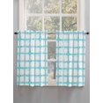 thumbnail image 5 of Blue Plaid Living Room Curtains 2 Panel, Farmhouse Buffalo Check Stripes Modern Geometric Cafe Window Treatment, Farmhouse Bedroom Bathroom Kitchen Curtains Drapes 104"x54", 5 of 6