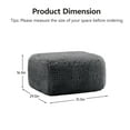 thumbnail image 3 of ZenNook Plush Cloud Ottoman for Modular Sectional, Comfy Compressed Footrest Stool, Fluffy Boneless Floor Ottoman for Living Room, Soft Plush Cushion Seat, No Assembly (Grey), 3 of 6
