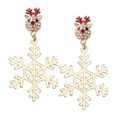 thumbnail image 2 of Segolike 2Pcs Christmas Rhinestone Earrings Rhinestone Jewelry Elegant Unique Trendy Decor Xmas Earrings Charms for Holiday Daily Wear, 2 of 7