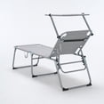 thumbnail image 6 of Outdoor Lounge Chair with Canopy,Patio Sun Tanning Chair,Pool Chair with Position Adjustable Backrest,Breathable Mesh Seat for Beach, 6 of 7