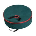 thumbnail image 4 of Luzkey Sac de Guirlande Sac de Couronne Conteneur de Rangement de Vacances de Noël Étui de Rangement de Couronne Rond Sac de Rangement de Couronne Double Fermeture Éclair 60cmx16cm, 4 of 8