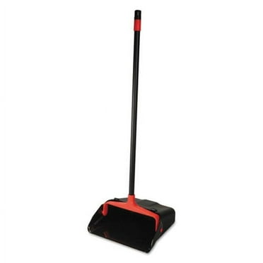 Glade CB962082 Maxi-Plus Lobby Dust Pan With Rear Wheels - Black, 13 in. Wide, 30 in. Handle