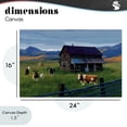 thumbnail image 4 of Stupell Industries Farmhouse Grazing Cattle at Solitary Cabin Canvas Art, 24 x 16, by Renel Peters, 4 of 8