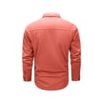 thumbnail image 4 of Sewkxo Men's Long Sleeve Work Shirt Casual Loose Fit Button Down Shirts with 2-Pocket for Outdoor Safari,Red L, 4 of 4