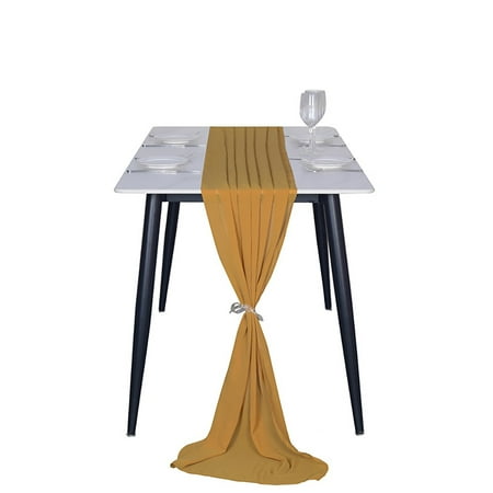 

Uposao Table Cloth Bohemian Style Table Cloth Fashion Elegant Gauze Table Cloth for Wedding Decoration Birthday Party Bride Shower Baby Shower Cake Table Decoration 27.5inchesx118.1inches