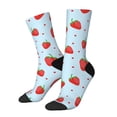 thumbnail image 1 of Fotbe Strawberry Calcetas Largas con Estampado para Hombre y Mujer – Calcetas de Compresión Transpirables y Elásticas, Viajar y Uso Diario Talla 5-11, 1 of 6