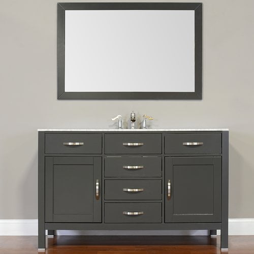 Alya Bath Hudson 56 Single Contemporary Bathroom Vanity Set Walmart Com Walmart Com