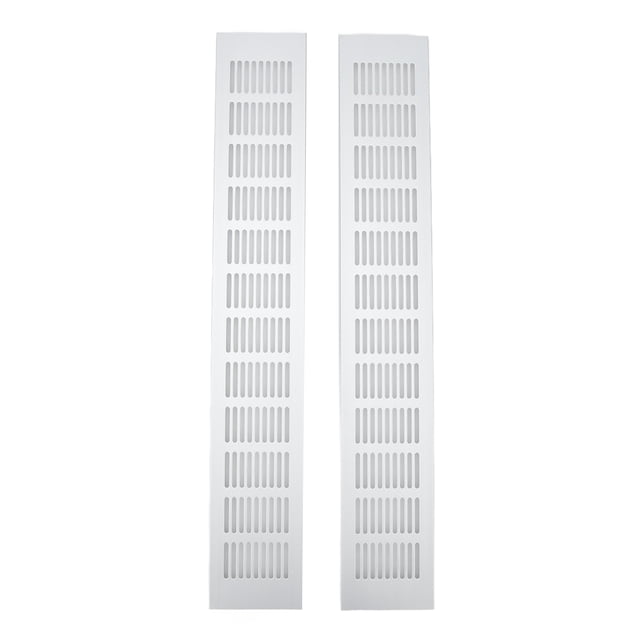 Rejilla de ventilación de aire, placa de ventilación Rectangular de aleación de aluminio para armario, zapatero, 80x500mm, 2 uds. Jadeshay A