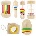 thumbnail image 1 of NUAHRHY 6Pcs Wooden Bunny Toy Interactive Wood Rabbit Toy Safe Rabbit Chew Toy for Rabbits Hamsters, 1 of 8