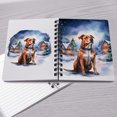 thumbnail image 4 of Hello Winter Pitbull Welcome Snowy Night Watercolor Vintage Spiral Bound Journal Terrier Dog Lover 5x7in Spiral Notebook - 01011, 4 of 5