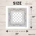 thumbnail image 4 of ZEN 3 PCS 100% Cotton Bandana for Men & Women 22" x 22" Paisely Pattern Handkerchief Headband Scarf, 4 of 9
