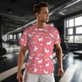 thumbnail image 3 of Wukai Yoga Unicorn Print Men's Short-Sleeved Mesh T-Shirt,Quick-Dry Short Sleeve Workout T-Shirt-3X-Large, 3 of 8