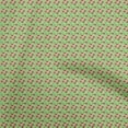 thumbnail image 1 of oneOone Georgette Viscose Red Fabric Tropical Leaves With Geomtric Sewing Craft Projects Fabric Prints By Yard 42 Inch Wide, 1 of 4