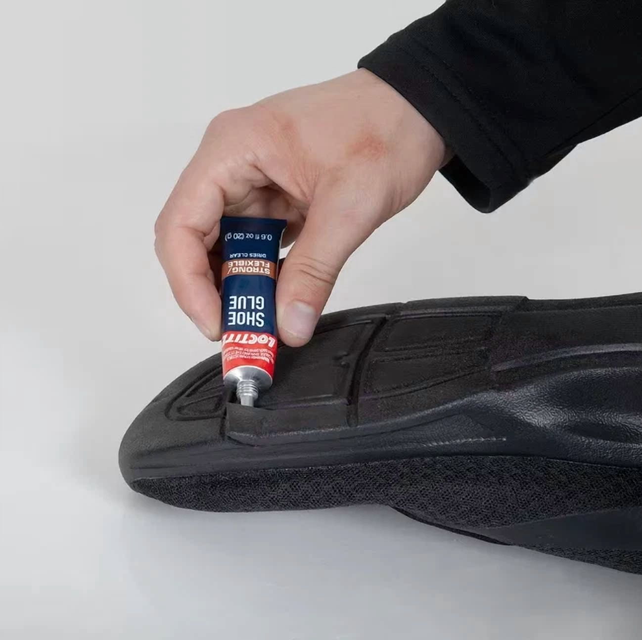 CRESTIN- Shoe Glue 0.6 Oz. Flexible Adhesive Clear Tube, Extra-Strong, Moisture-Resistant