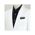 thumbnail image 4 of INSPIRE CHIC Men's Pocket Squares PreFolded Triangles On Card Suit Handkerchief Black One Size, 4 of 4