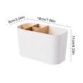 thumbnail image 3 of Bathroom Countertop Organizer, Toothbrush Holder Storage Box with Removable Dividers, Vanity Makeup Organizer, Multi-Compartment Desktop Storage Box for Bathroom, Desk, and Dormitory, 3 of 7