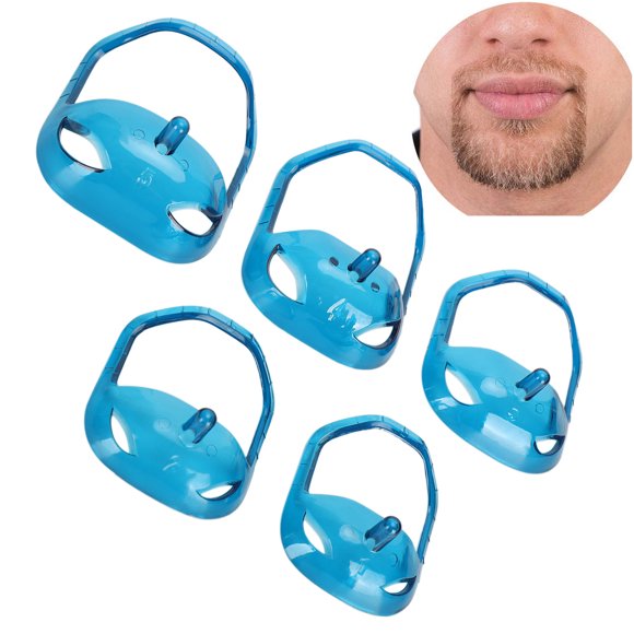 Beard Styling Tool, 5Pcs Mustache Styling Template Beard Styling Tool Goatee Shaving Template Beard Shaper Transparent Goatee Beard Shaper for Salon for Home