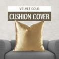 thumbnail image 2 of Housse de Coussin en Velours Doré - Taille et Ajustement Parfaits, 2 of 7